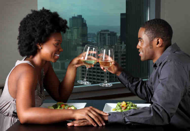 black couple on date 1