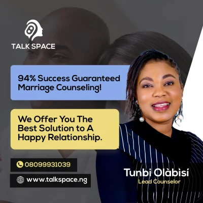 Counsellor Tunbi guarantees 94% success of counseling services